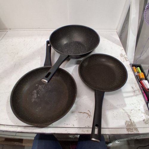 3PC ZWILLING MARQUINA ALUMINUM WOK WITH FRY PAN - BLACK (MODEL:66309-008) image 2