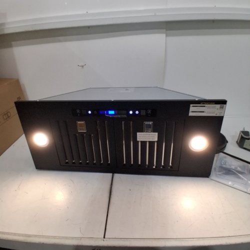IKTCH BUILT IN/INSERT RANGE HOOD WITH CONVERTIBLE DUCT- 4 SPEED, GESTURE SENSING & TOUCH CONTROL, 30", 110 TO 120V- STAINLESS/BLACK (MODEL: IKB01-30-H) image 2