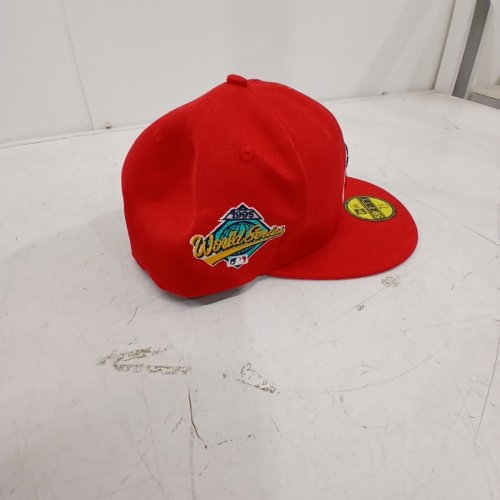 NEW ERA CLEVELAND INDIANS 59FIFTY FITTED BASEBALL CAP - 7 1/8 - RED image 3