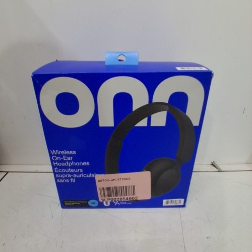 ONN. WIRELESS ON-EAR HEADPHONES - BLACK (ITEM: 2603B) image 3