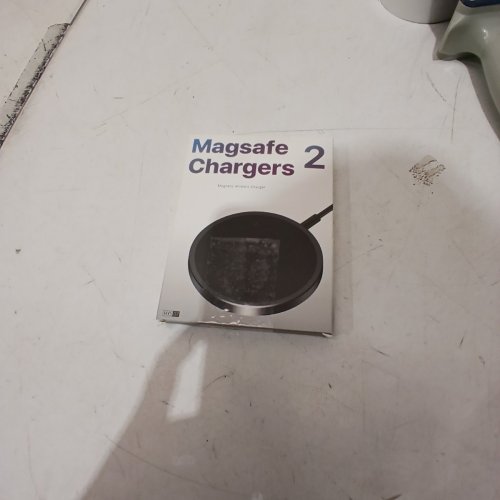 2PK MAGSAFE MAGNETIC WIRELESS CHARGERS - FOR IPHONE - WHITE (STYLE: HYS07) image 3