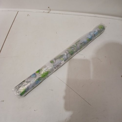 UNBRANDED WINDOW FILM WRAP, TRANSPARENT GLASS EFFECT - 18" X ~78" - COOL TONE, FLORAL (MODEL: HC9155GR) image 3