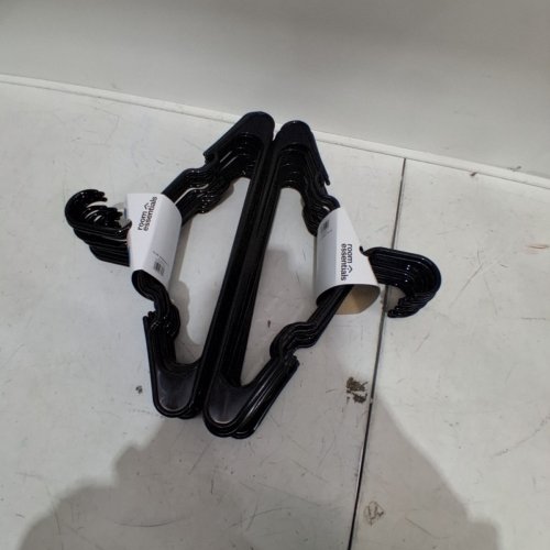 36PK ROOM ESSENTIALS PLASTIC HANGERS - ADULT - BLACK image 2