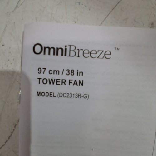 OMNIBREEZE INTERNAL OSCILLATION AND WI-FI 5 SPEEDS 4 BREEZE MODES SMART CONTROLTOWER FAN - 38" - WHITE (MODEL: DC2313R-G) image 3