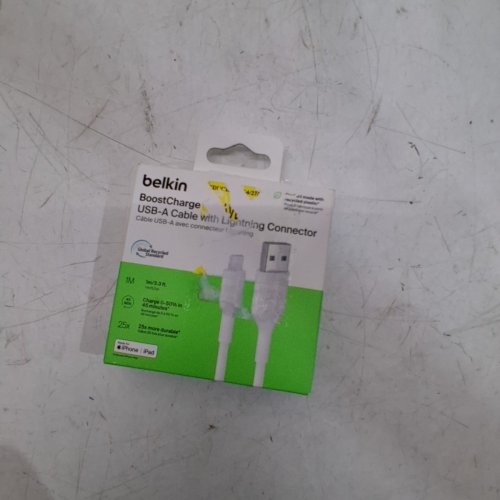 BELKIN BOOSTCHARGE USB-A TO LIGHTNING CHARGING CABLE - 3.3FT - WHITE image 3