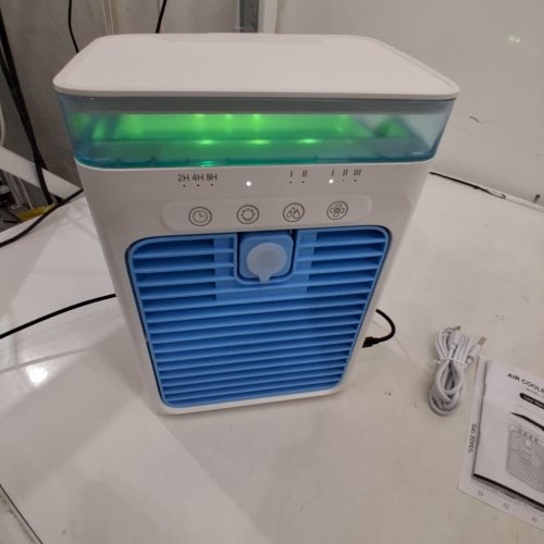 TIPTOP PORTABLE 3-SPEED MINI AIR CONDITIONER - 1L - WHITE/BLUE - (MODEL: F27) image 2