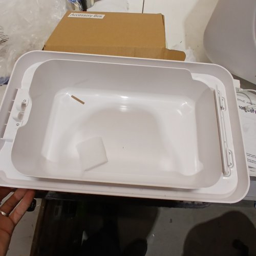 REMAC AHOME MAGIBOX T1 AUTOMATIC SELF CLEANING CAT LITTER BOX WITH LARGE CAPACITY FOR MULTIPLE CATS APP REMOTE CONTROL SAFETY PROTECTION SENSORS ODOR REMOVAL - WHITE (MODEL: EA) image 6