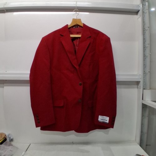 MEN'S EDWARDS CORPORATE SINGLE BREASTED BLAZER - 48L - RED image 2