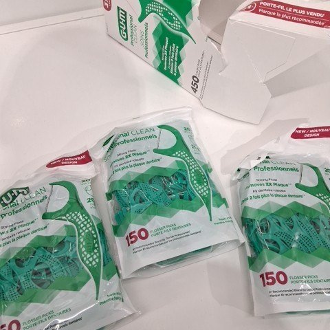3 (150PK) GUM FLOSSER PICKS, ADVANCED CARE TOOTH FLOSSING KITS image 2