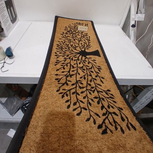 ABBOTT COLLECTION COIR AND RUBBER TREE OF LIFE DOOR MAT - 4FT X 1FT - BROWN image 2