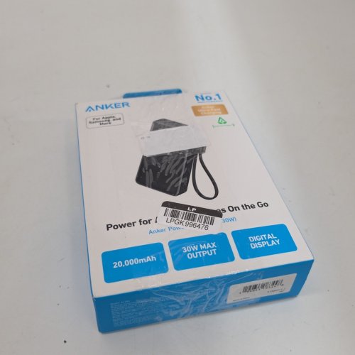 ANKER ON-THE-GO POWER BANK WITH STRAP AND DIGITAL DISPLAY - 20000MAH - 30W - BLACK (MODEL: A1384) image 4