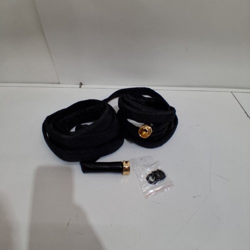 ULTRA-LIGHT LAY FLAT GARDEN HOSE - 5/8" X 25FT - 600 PSI - BLACK image 2