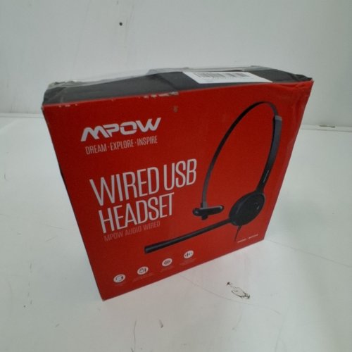 MPOW WIRED USB HEADSET WITH MICROPHONE - 3.5MM - (MODEL: BH323A) image 3
