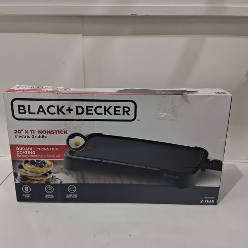 BLACK & DECKER 8 SERVING NONSTICK ELECTRIC GRIDDLE - BLACK (MODEL: GD2011BC) image 6