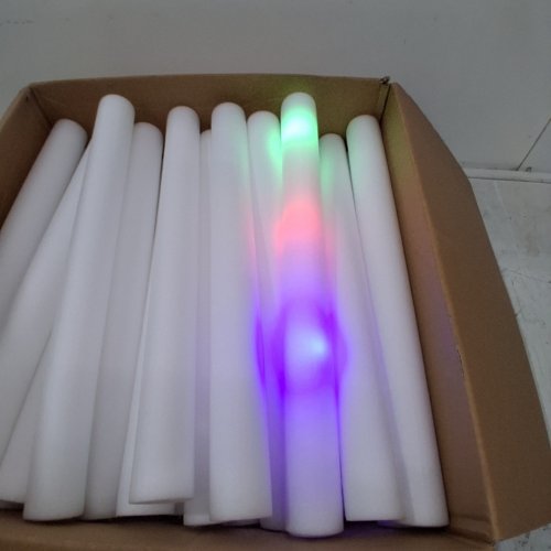 40PK SAIRFWOO PING FOAM LIGHT UP GLOW STICKS - 16" - WHITE FOAM (MODEL: NEW50P) image 2