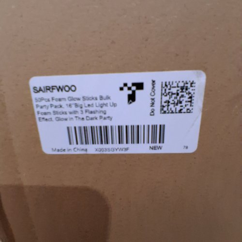 40PK SAIRFWOO PING FOAM LIGHT UP GLOW STICKS - 16" - WHITE FOAM (MODEL: NEW50P) image 3