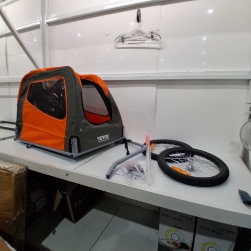 DOG BIKE TRAILER - ORANGE/GREY - (MODEL: DT806) image 2