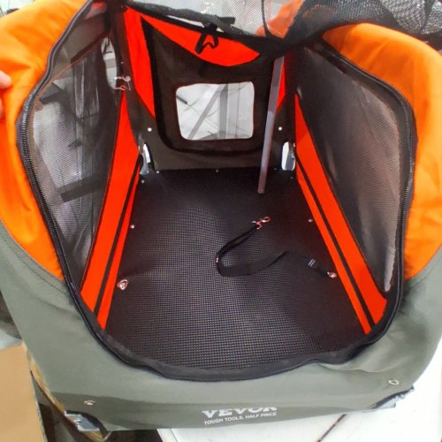DOG BIKE TRAILER - ORANGE/GREY - (MODEL: DT806) image 5