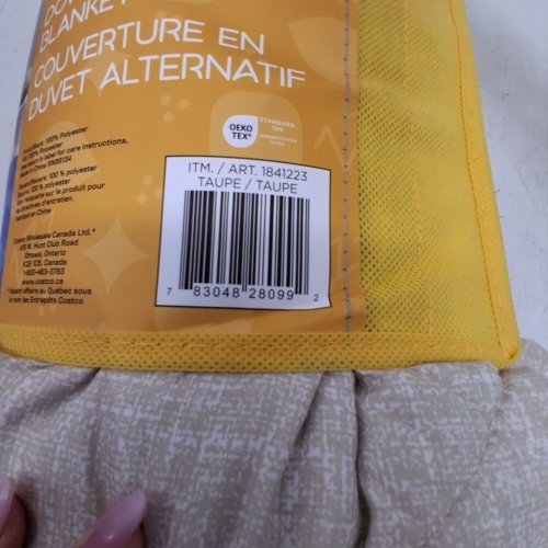 SIMMONS REVERSIBLE DOWN ALTERNATIVE BLANKET - QUEEN - TAUPE (MODEL:1841223) image 2