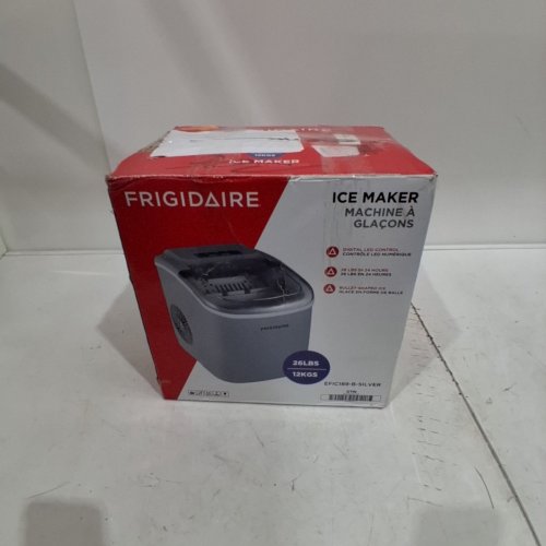 FRIGIDAIRE COMPACT COUNTERTOP ELECTRIC ICE MAKER - MAKES 26LBS OF ICE/DAY - SILVER (MODEL: EFIC189-B-SILVER) image 3