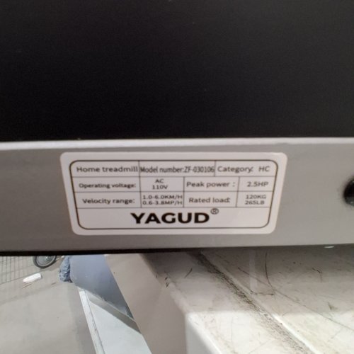 YAGUD 3-IN-1 PORTABLE UNDER DESK TREADMILL WITH 8% INCLINE - 45.5" X 21.7" X 37.4" - SILVER ( MODEL: ZF-030106) image 5