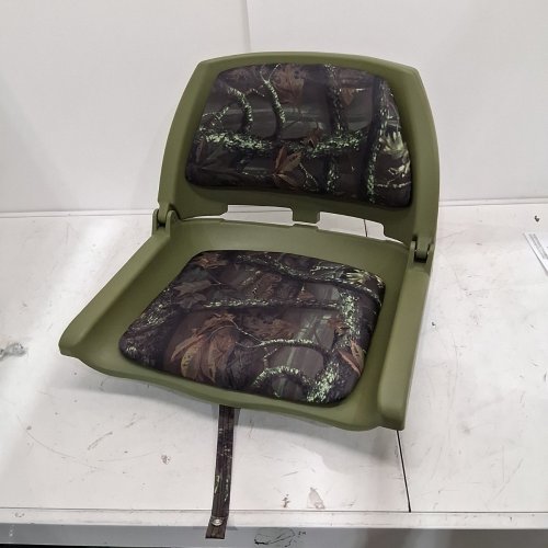 MARINE-GRADE PVC FOLDING LOW BACK BOAT CHAIR SEAT - 330LBS CAP - 20" X 19.5" X 15.5" - GREEN (MODEL: NP12115GN) image 2