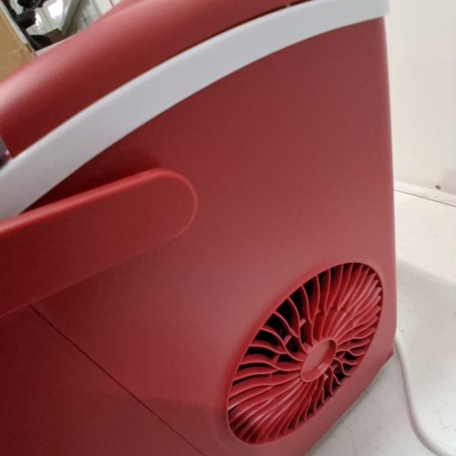 EUHOMY COUNTERTOP ICE MAKER MACHINE WITH HANDLE, BASKET AND SCOOP - MAKES 26LBS PER DAY - RED - (MODEL: IM001-BRD-CAEH) image 5