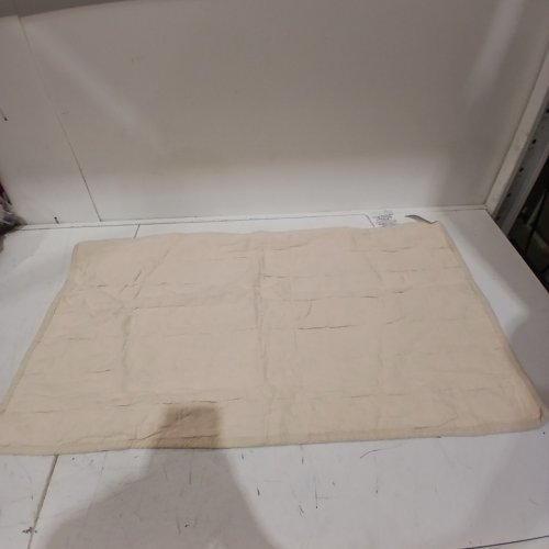 CASALUNA HEAVYWEIGHT LINEN BLEND QUILT PILLOW SHAM - KING - CREAM image 3