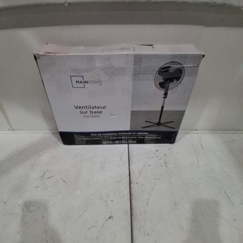 MAINSTAYS 3-SPEED OSCILLATING STANDING FAN - 25.6" X 47.2" - BLACK (MODEL: SF3-40E) image 6
