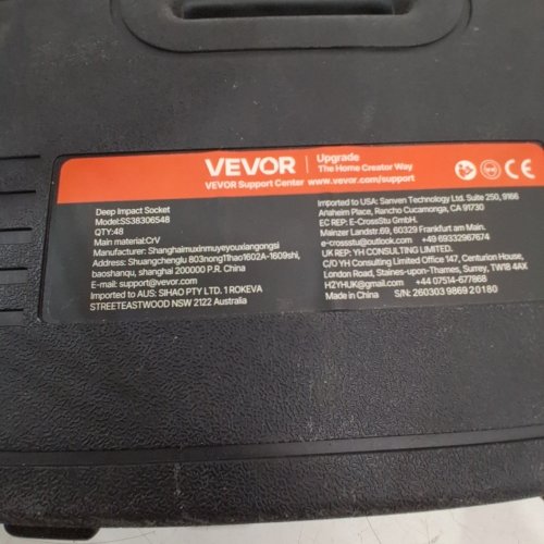 47PC CHROME VANADIUM IMPACT SOCKET SET (3/8") WITH EXTENSIONS AND POWER DRILL ADAPTER - BLACK (MODEL: ‎SS38306548) image 3