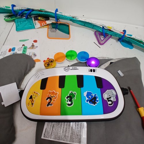 BABY EINSTEIN 4-IN-1 KICKIN' TUNES MUSIC ACTIVITY GYM PLAY MAT - MULTICOLORED (MODEL: 11749-BBWS) image 2
