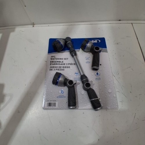 3PC ORBIT MULTI-PATTERN WATERING NOZZLES WITH TELESCOPIC WAND - 19" TO 24" - BLUE/GREY (MODEL: 1933983) image 2