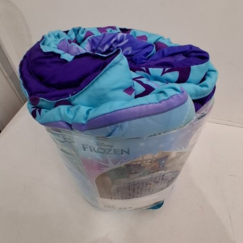 7PC DISNEY FROZEN ELSA ANNA MAGICAL WINTER BED-IN-A-BAG BEDDING SET - FULL - BLUE / PURPLE image 3