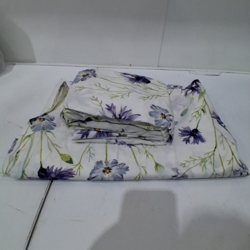 3PC ENVIOHOME COTTON BED SHEETS - TWIN - LAVENDER/WHITE (MODEL: EHS7791) image 2