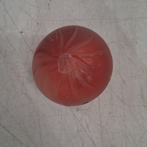 DUMPLING SQUISHY SENSORY STRESS-RELIEF TOY - 4" - TRANSLUCENT GLITTER RED image 3