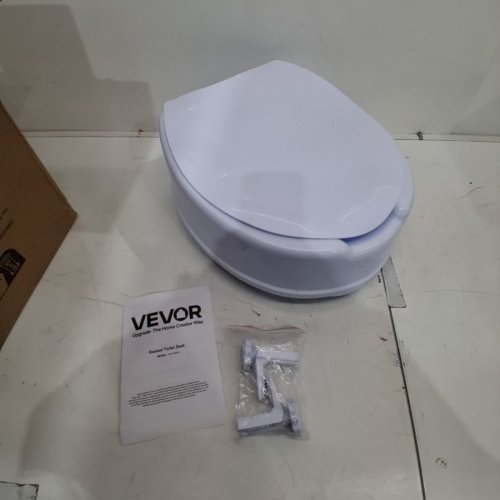 UNIVERSAL 5" RAISED TOILET SEAT WITH SCREW ROD LOCKING - WHITE - (MODEL: FBL760601) image 2