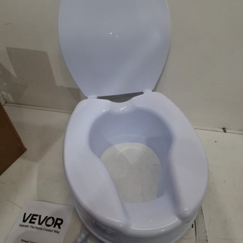 UNIVERSAL 5" RAISED TOILET SEAT WITH SCREW ROD LOCKING - WHITE - (MODEL: FBL760601) image 4