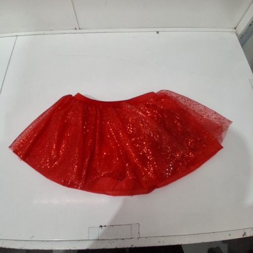 GIRL'S WAY TO CELEBRATE SPARKLY SHORT TUTU - LARGE - RED image 2