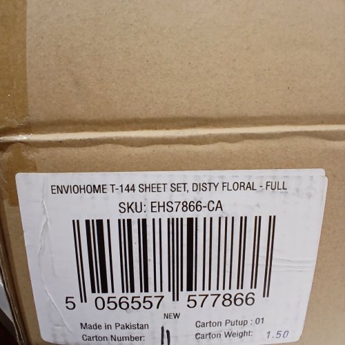 ENVIOHOME DISTY FLORAL COTTON SHEET SET - FULL - FLORAL (MODEL: T-144) image 2