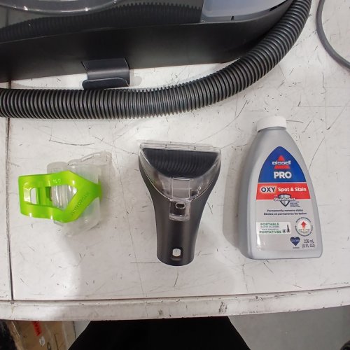 BISSELL LITTLE GREEN PLUS PORTABLE CARPET CLEANER & UPHOLSTERY MACHINE - 48OZ - BLUE/GREY image 4