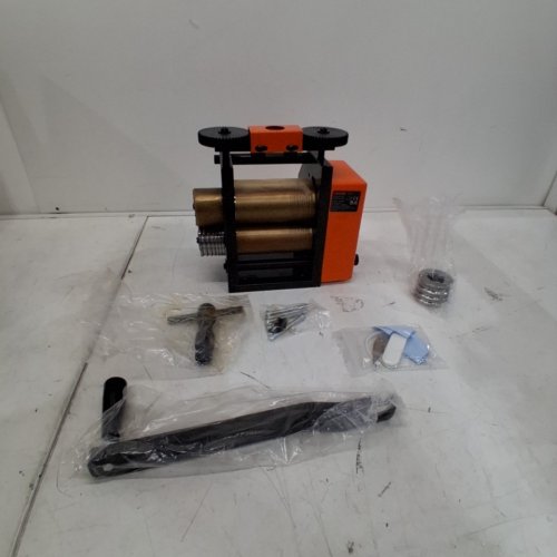 VEVOR JEWELRY ROLLING MILL MACHINE, 3 IN 1 MULTI FUNCTION ROLLING MILL FOR METAL JEWLERY MAKING - 0.1-7MM PRESS THICKNESS, 1:2 GEAR RATIO, 3"/76MM - ORANGE/BLACK (MODEL: KD-Y7648) image 3