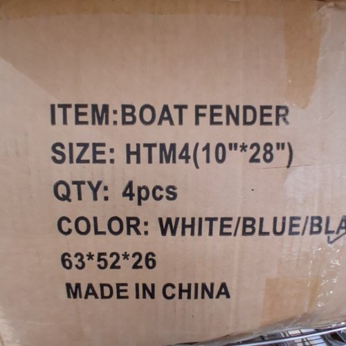 4PK POLYFORM HOLE-THROUGH-MIDDLE SERIES BOAT FENDERS - 10" X 28" - BLACK (MODEL: HTM4) image 2
