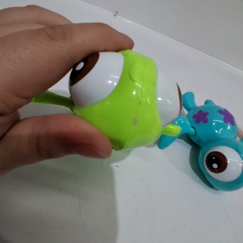 3PK WIND-UP INTERACTIVE SWIMMING SEA TURTLES - 5" - BLUE/GREEN/ORANGE image 3