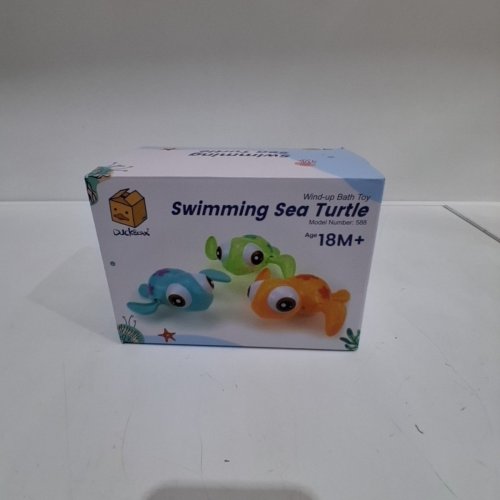 3PK WIND-UP INTERACTIVE SWIMMING SEA TURTLES - 5" - BLUE/GREEN/ORANGE image 6