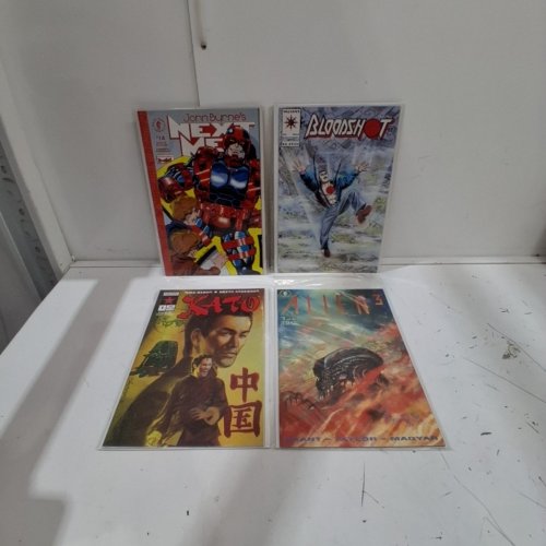 4 ASSTD VALIANT, DARK HORSE, NOW COMIC BOOKS - ALIENS 3 #1 OF 3, KATO #1, NEXT MEN #14, BLOODSHOT #6- VARIOUS AUTHORS image 2