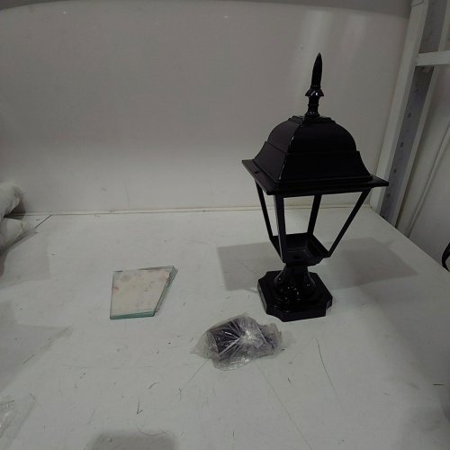 MODERN OUTDOOR POST LANTERN LIGHT FIXTURE - BLACK image 2