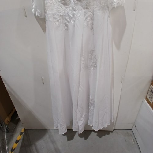 WOMEN'S BRIDAL WEDDING STYLE LACE FORMAL DRESS - 16W - WHITE image 5