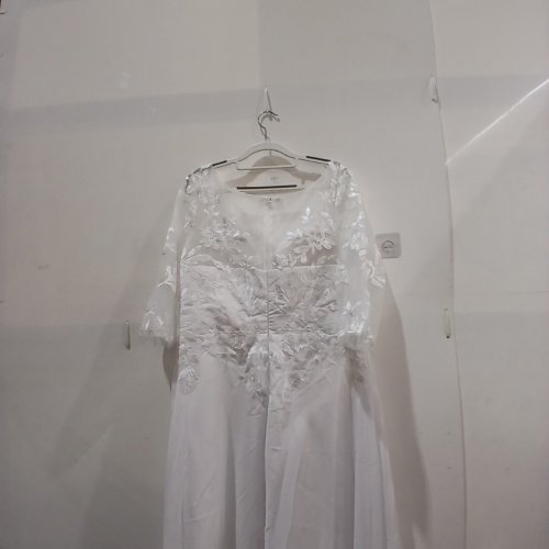 WOMEN'S BRIDAL WEDDING STYLE LACE FORMAL DRESS - 16W - WHITE image 6