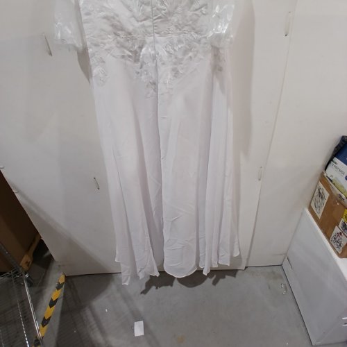 WOMEN'S BRIDAL WEDDING STYLE LACE FORMAL DRESS - 16W - WHITE image 7