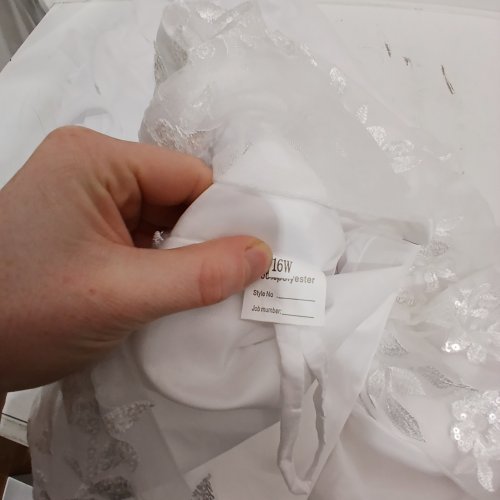 WOMEN'S BRIDAL WEDDING STYLE LACE FORMAL DRESS - 16W - WHITE image 8